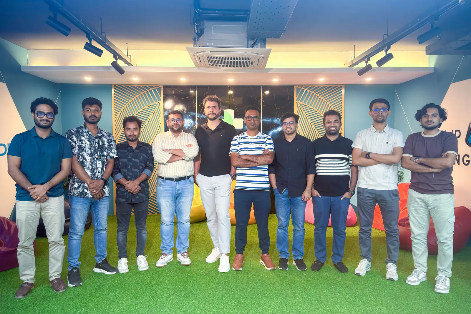 TulipTech team leads standing together at the Dhaka office