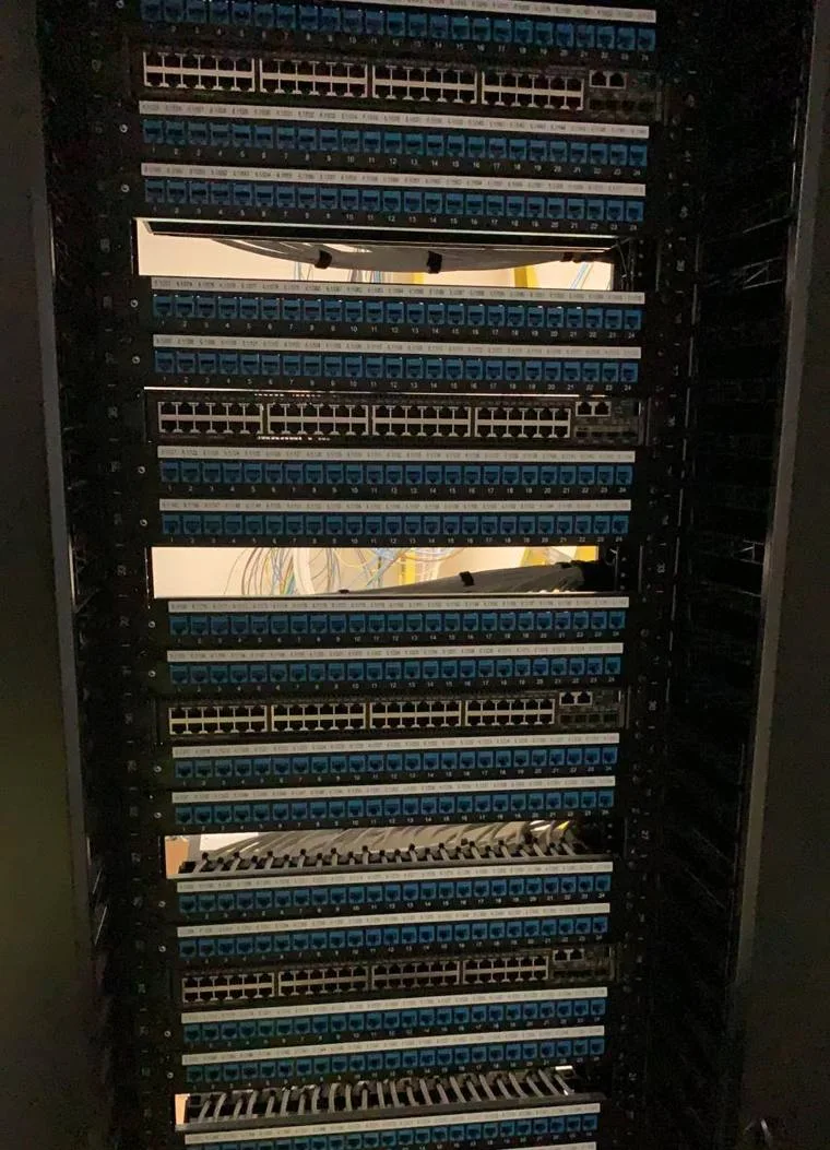 Network cabling work in progress at the TTEC Leeds site